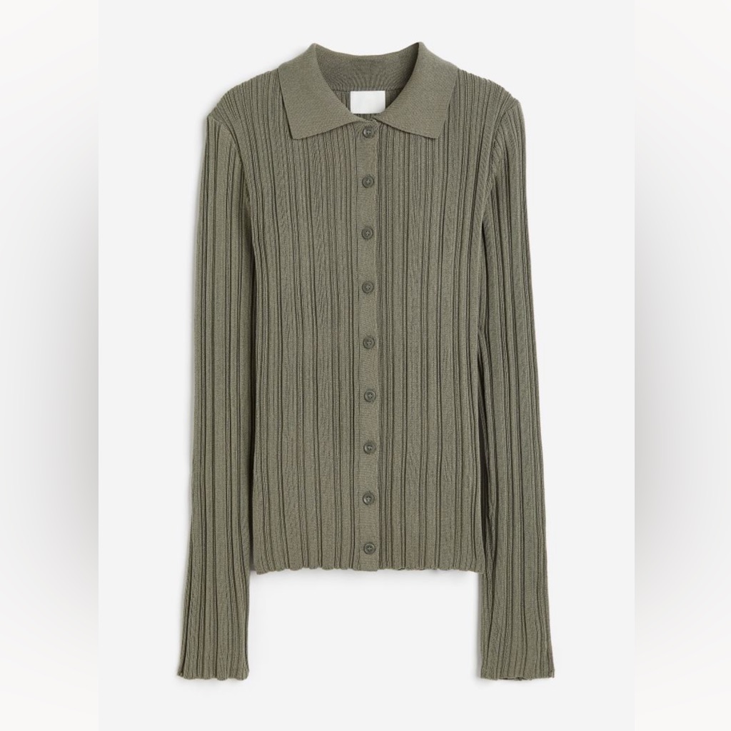 Rib Top Collared